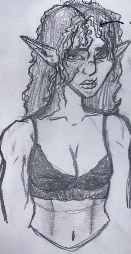 Verena (Personal DnD Character); pencil 2026