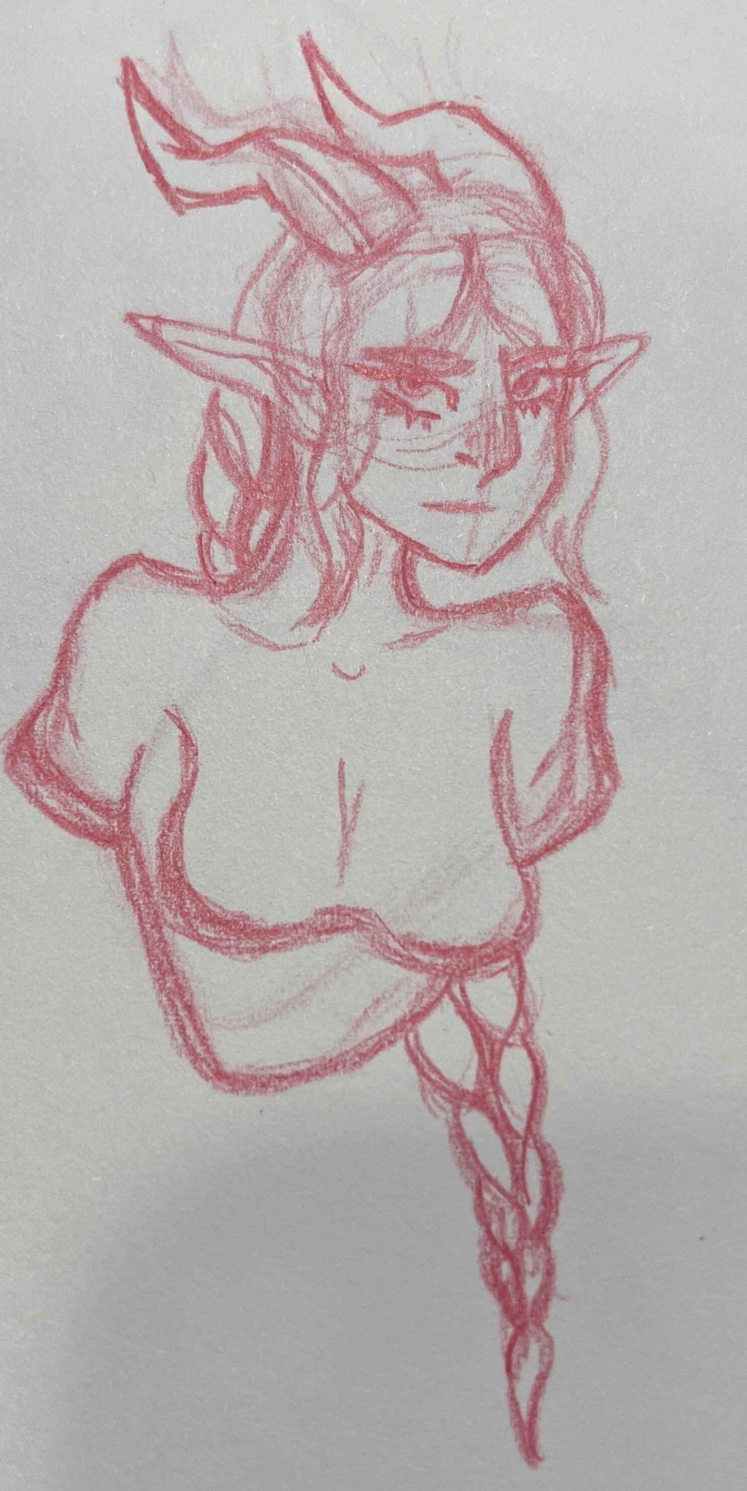 Celaena Casmir (Personal DnD Character); colored pencil 2025
